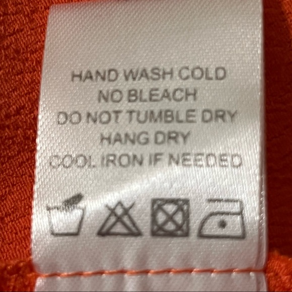 Lovers + Friends Orange Gracie Split Sleeve Mini In Coral Reef Night Out size XS - Picture 9 of 11